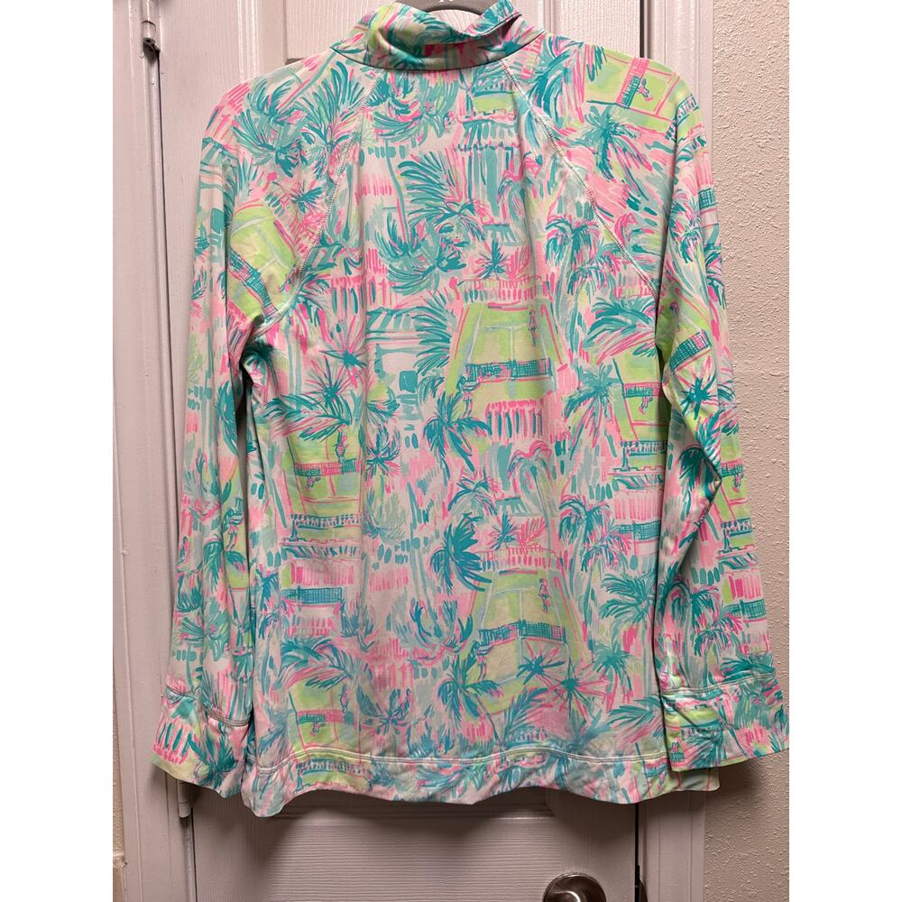 Lilly Pulitzer Upf 50+ Luxletic Hadlee Tennis Jacket Multi Print Size Large - Picture 3 of 4